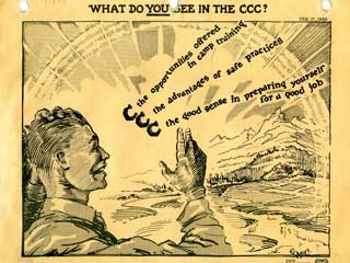 What do you see in the CCC? Poster, ca. 1939-1941. Loc. no.
P2593