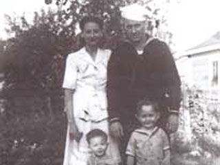 Marie and James Cavanagh and children, St. Paul, 1944.