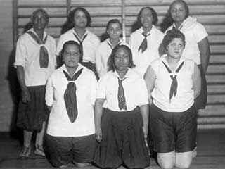 Phyllis Wheatley Settlement House girl's basketball team, 1932.
Loc. no. GV3.12 r21