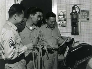 Four Japanese American Servicemen, August, 1945. Loc. no. E448.25 p14