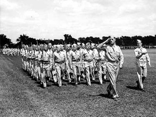 Flag Day ceremonies at Fort Snelling, 1942. Loc. no. MH5.9 F1.7 p51