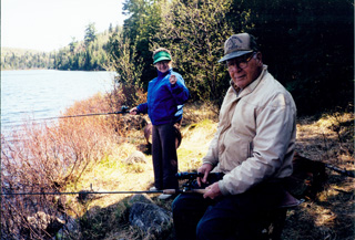 Bill and Vera Amyotte enjoy fishing in Northern Minnesota.