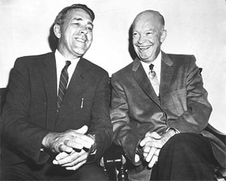 Photo: Ancher Nelsen with President Dwight Eisenhower, 1956.