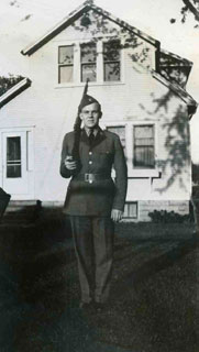 William L. Anderson, wearing his first military uniform, U. of M. R.O.C.T. 
March 1940.