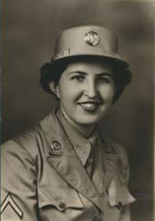 Betty Magnuson Olson in her WAC uniform.