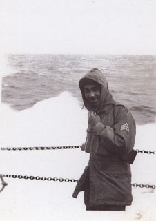 Wilbert L. Bartlett, en route to France, November 1945.