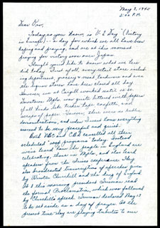 Letter from Arlett Bredeson to Orville R. Mikelson, May 8, 1945.