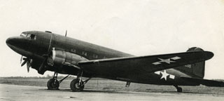 Photo: C-47 troop carrier plane. 