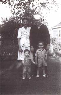 Marie and James Cavanagh and children, St. Paul, 1944.