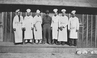 Cooks at Civilian Conservation Corps camp near Tofte, 1934.