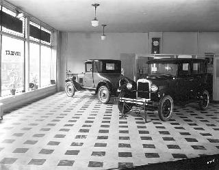 Chevrolet display room, 1926.