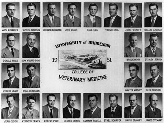 Photo: Class of 1951, University of Minnesota College of Vet Medicine.