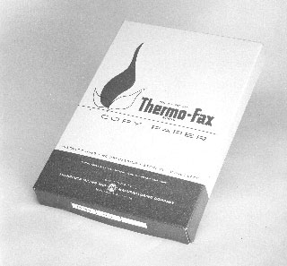 Photo: Box of Thermo-Fax copy paper, 1956.