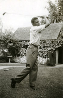 Photo: Bill Cameron, life-long golfer, 1951.