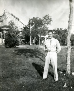 Photo: Bill Cameron, stationed in the Eastern US, visited an amusement park while on leave in 1946.