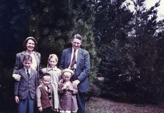 Whittier and Emily Day and children, 1955.