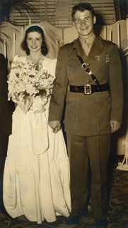 Jane Shields and Orville Freeman on their wedding day, 1942.