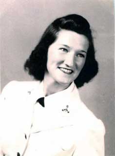 Elizabeth (B.J.) Hughes Gersey, Navy WAVE, ca. World War II.