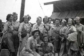 Members of the U.S. Women's Army Corps in the Philippines prepare to go home.