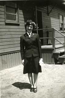 Irene Levin, Yeoman 2nd Class, Astoria Naval Base, Oregon, 1945.