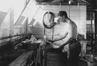 Photo: Laundry, Civilian Conservation Corps Camp 4727, Vadnais Heights(?), 1937.
