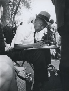 Matthew Little, Chairman of the Minnesota delegation, at the March on Washington, 1963.