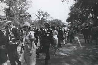 Matthew Little, participating in the March on Washington with the Minnesota delegation, 1963.