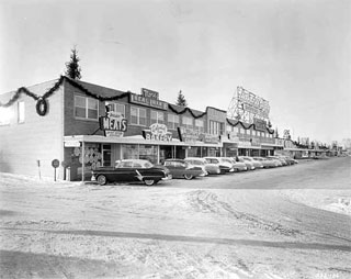 Miracle Mile Shopping Center, Excelsior Boulevard and Highway 100, St. Louis Park, 1955.