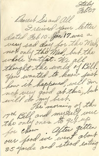 Letter from William L. Anderson to his mother, July 18, 1943.