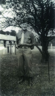 Ray Nagell in camp during military training.