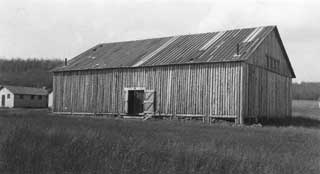 Civilian Conservation Corps camp recreation hall, Indian Division, Grand Portage, 1937.