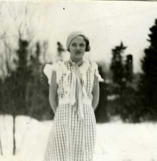 Mary Sjoberg, 4-H County Clothing Champion, Cook County, 1933.