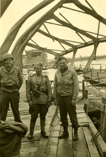 John S. Sonnen (on right) in Germany, 1945.