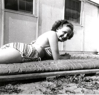 Photo: Anne Bosanko Green sunbathing, 1945.