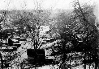 View of Swede Hollow from Seventh Street toward East Minnehaha Street, St. Paul, 1925.