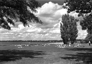 Thomas Avenue Beach, Lake Calhoun, Minneapolis, 1940.
