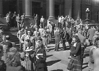 Male veterans becoming students at the University of Minnesota, 1946.