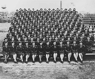 Company 5, 3rd Regiment, First WAC Training Center, Fort Des Moines, Iowa, 1944.
