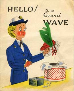 WAVES card, sent to Irene Levin by her niece and nephew, 1944.