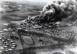 Wheeler Army Air Field, shortly after the attack on Pearl Harbor, December 7, 1941.