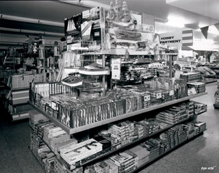 Photo: Hobby department at W.T. Grant Company, Minneapolis, 1957.